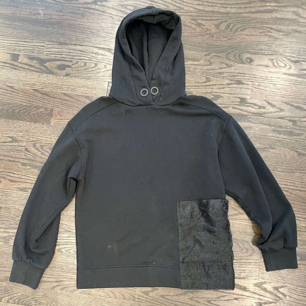 Strenesse womens black hoodie tulle detail medium